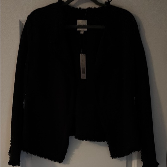 NWT Nic+Zoe Chic Black Frayed Jacket NWT - Picture 1 of 6